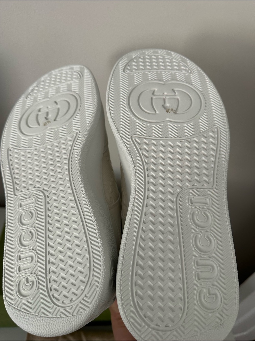 Gucci White GG Low Top Platform Sneakers 40.5 - Picture 6 of 7